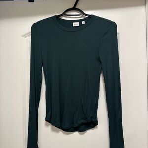 Aritzia Scarab Green Long Sleeve Top